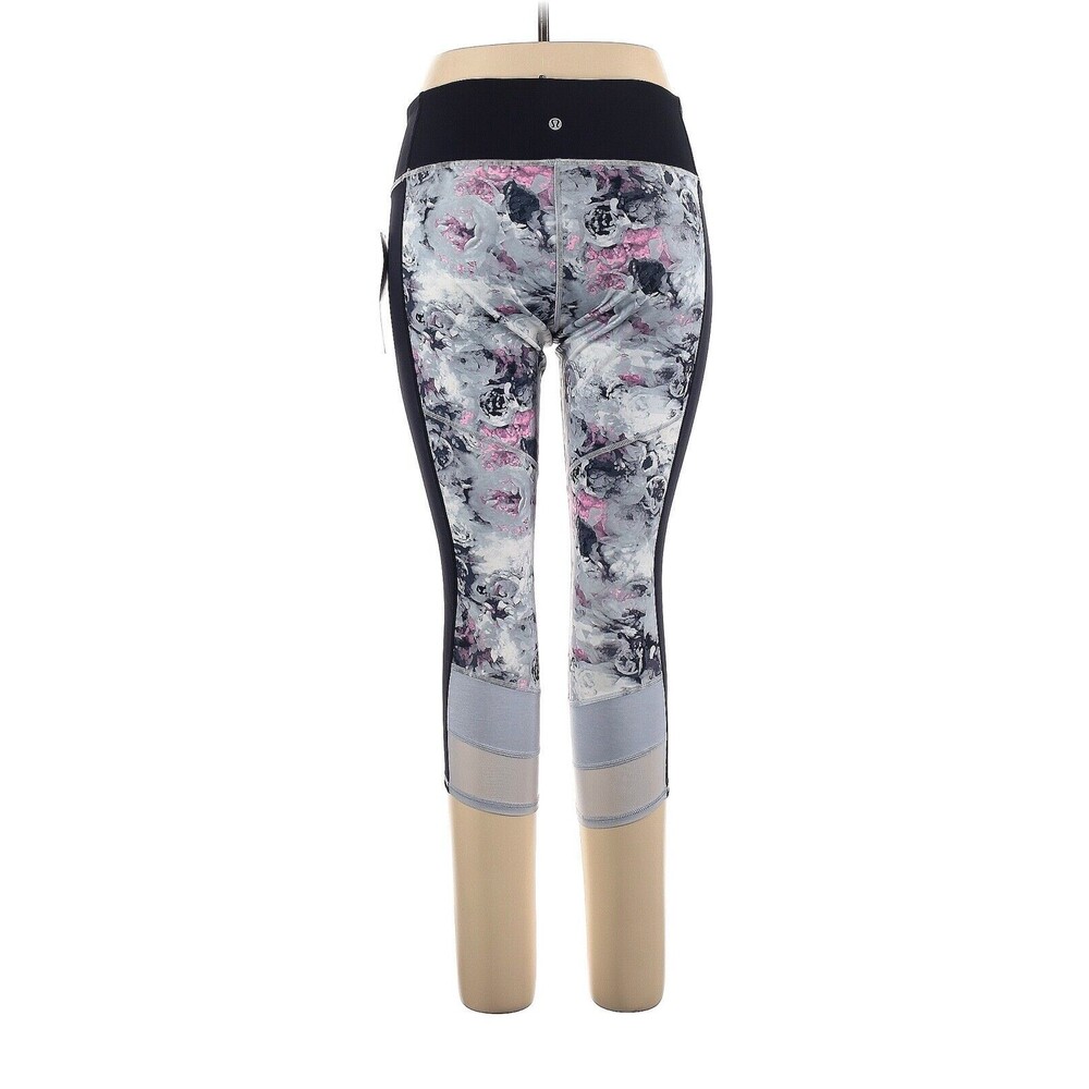 LULULEMON ATHLETICA White Deep Navy Blue If You Are Lucky Crop Leggings - US 12 - Picture 3 of 9